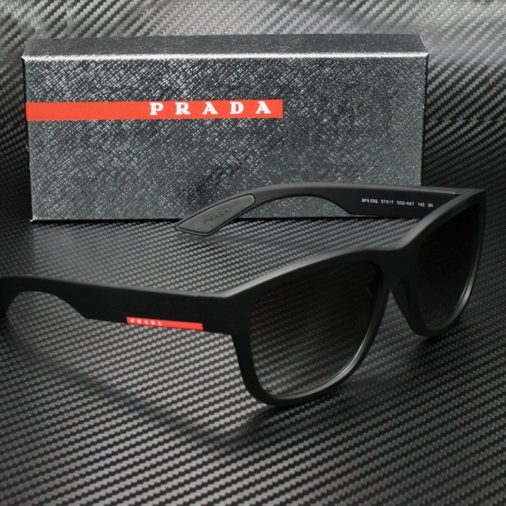 Mens Prada Black and Grey Gradient Sunglasses - Picture 3 of 4